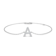 18K Initial Diamond Bracelet