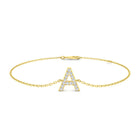 18K Initial Diamond Bracelet