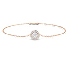 18K Natural Diamond Halo Bracelet