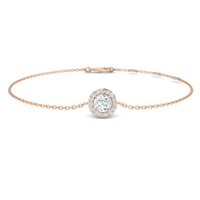 18K Natural Diamond Halo Bracelet