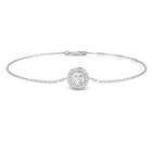 18K Natural Diamond Halo Bracelet