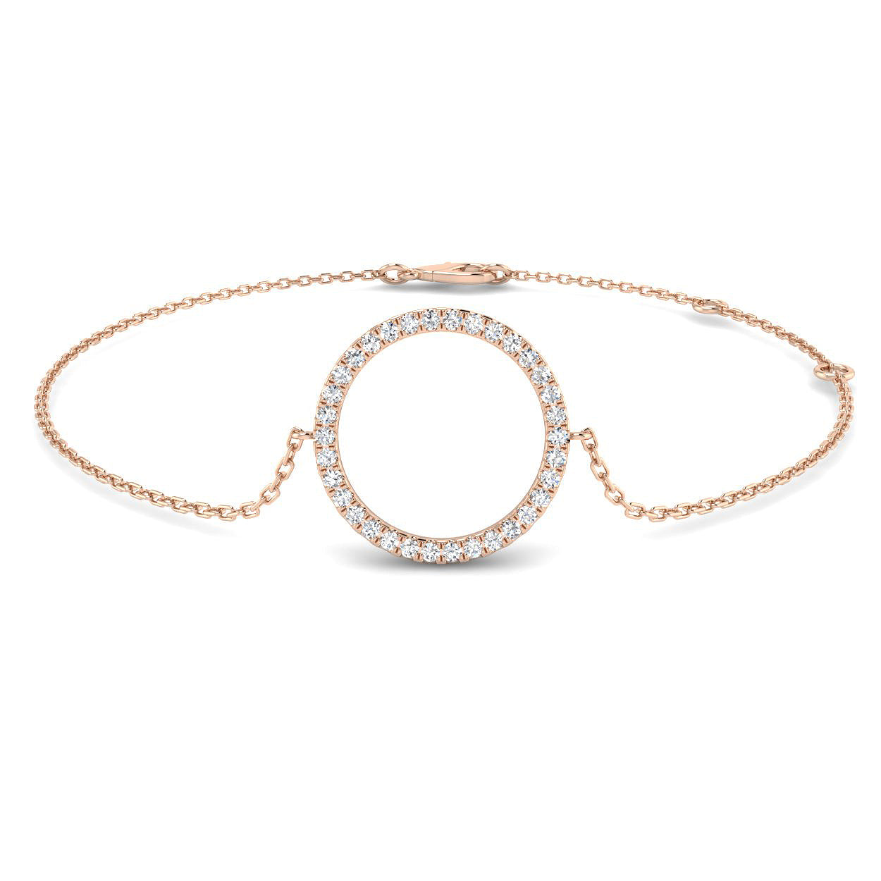 18K Gold Circle of Life Natural Diamond Bracelet