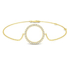 18K Gold Circle of Life Natural Diamond Bracelet