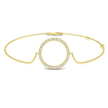 18K Gold Circle of Life Natural Diamond Bracelet