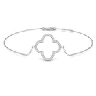 18K Clover Natural Diamond Bracelet