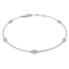 18K Natural Birthstone 0.12ct Station Bracelet