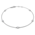 18K Gold and Natural Diamond Station Bracelet