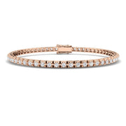 18K Box Set Natural Diamond Tennis Bracelet