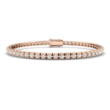 18K Box Set Natural Diamond Tennis Bracelet