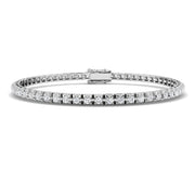 18K Box Set Natural Diamond Tennis Bracelet
