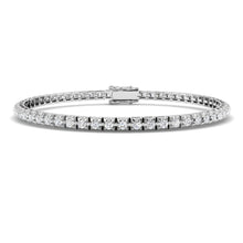 18K Box Set Natural Diamond Tennis Bracelet