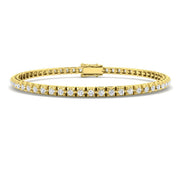 18K Box Set Natural Diamond Tennis Bracelet