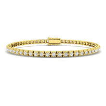 18K Box Set Natural Diamond Tennis Bracelet