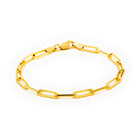 14K Gold Bold Paperclip Chain 3.85 mm Bracelet