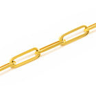14K Gold Bold Paperclip Chain 3.85 mm Bracelet