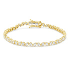18K Natural Diamond Teardrop Tennis Bracelet