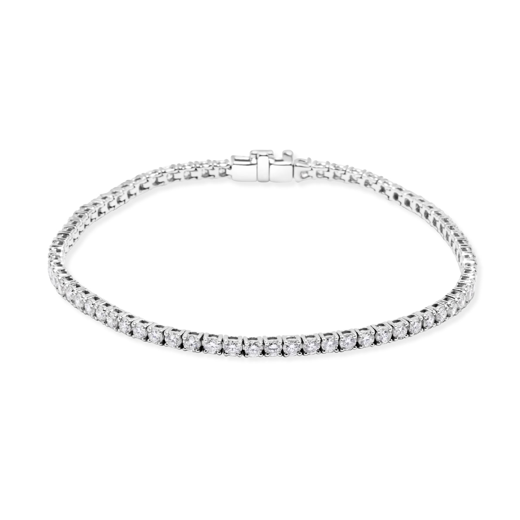18K Natural Diamond Tennis Bracelet