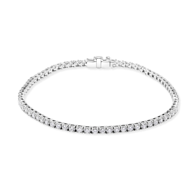 18K Natural Diamond Tennis Bracelet