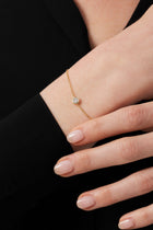 18K Solitaire Bezel Diamond Bracelet