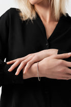 18K Natural Diamond Micro Bezel Set Tennis Bracelet