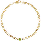 14K Natural Gemstone Link Bracelet