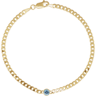 14K Natural Gemstone Link Bracelet