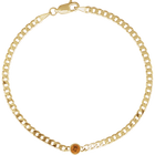 14K Natural Gemstone Link Bracelet