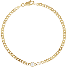 14K Natural Gemstone Link Bracelet