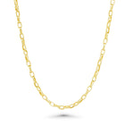 14K Gold Puffy Oval Cable Chain Necklace