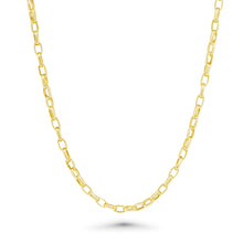 14K Gold Puffy Oval Cable Chain Necklace