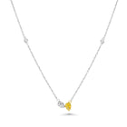 18K Be Unique Pear Diamonds Necklace
