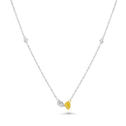 18K Be Unique Lab Grown Pear Diamonds Necklace