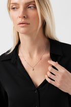 18K Pear Diamond and Gemstone Necklace