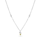 18K Pear Diamond and Gemstone Necklace