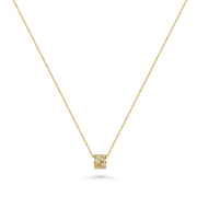 18K Natural Diamond Ring Necklace