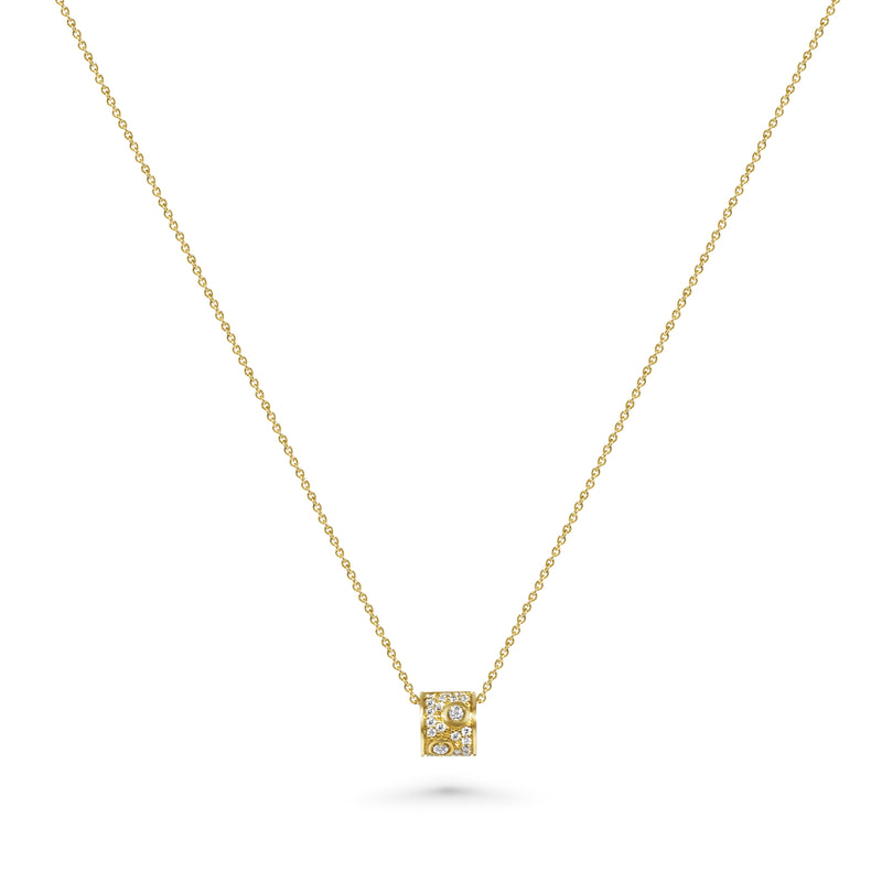 18K Natural Diamond Ring Necklace