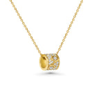 18K Natural Diamond Ring Necklace