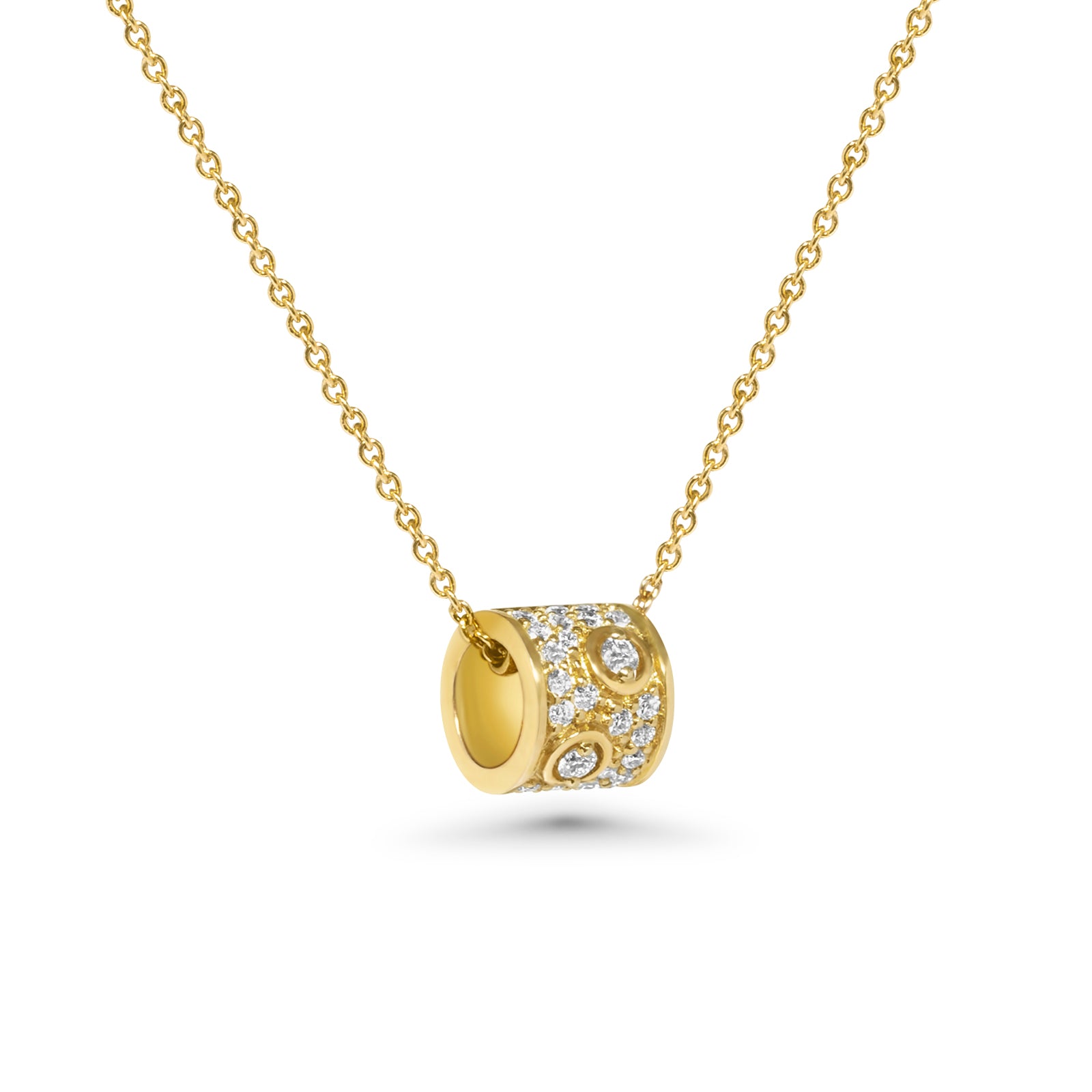 18K Natural Diamond Ring Necklace