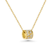 18K Natural Diamond Ring Necklace
