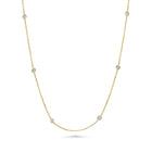 18K Natural Diamond Station Necklace