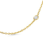 18K Natural Diamond Station Necklace