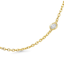 18K Natural Diamond Station Necklace