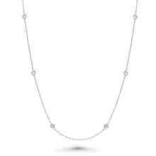 18K Natural Diamond Station Necklace