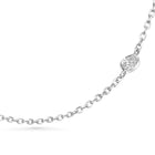 18K Natural Diamond Station Necklace
