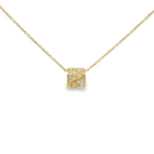 18K Natural Diamond Ring Necklace