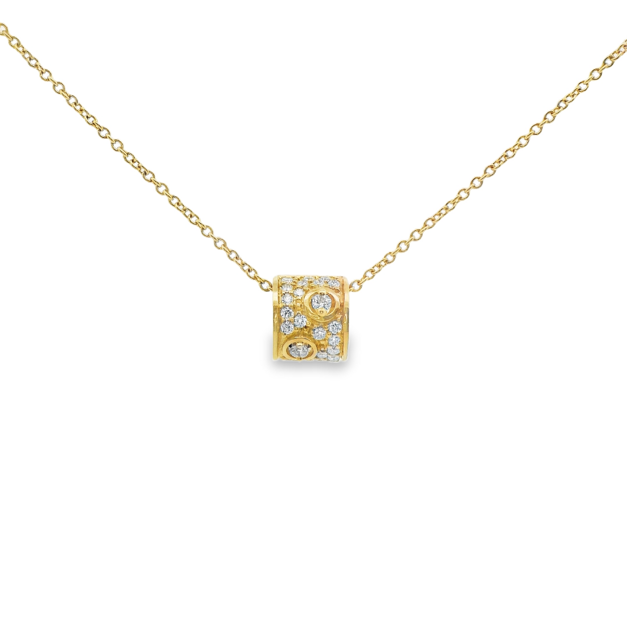 18K Natural Diamond Ring Necklace
