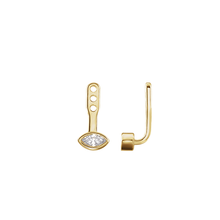 14K Front-Back Solitaire Earring Jacket
