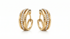 18K Natural Diamond Huggies