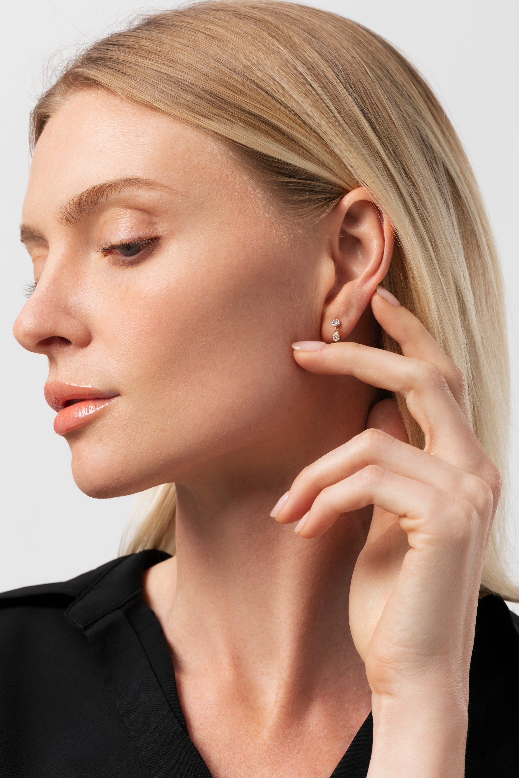 14K Lab Grown Diamonds Mini Drop