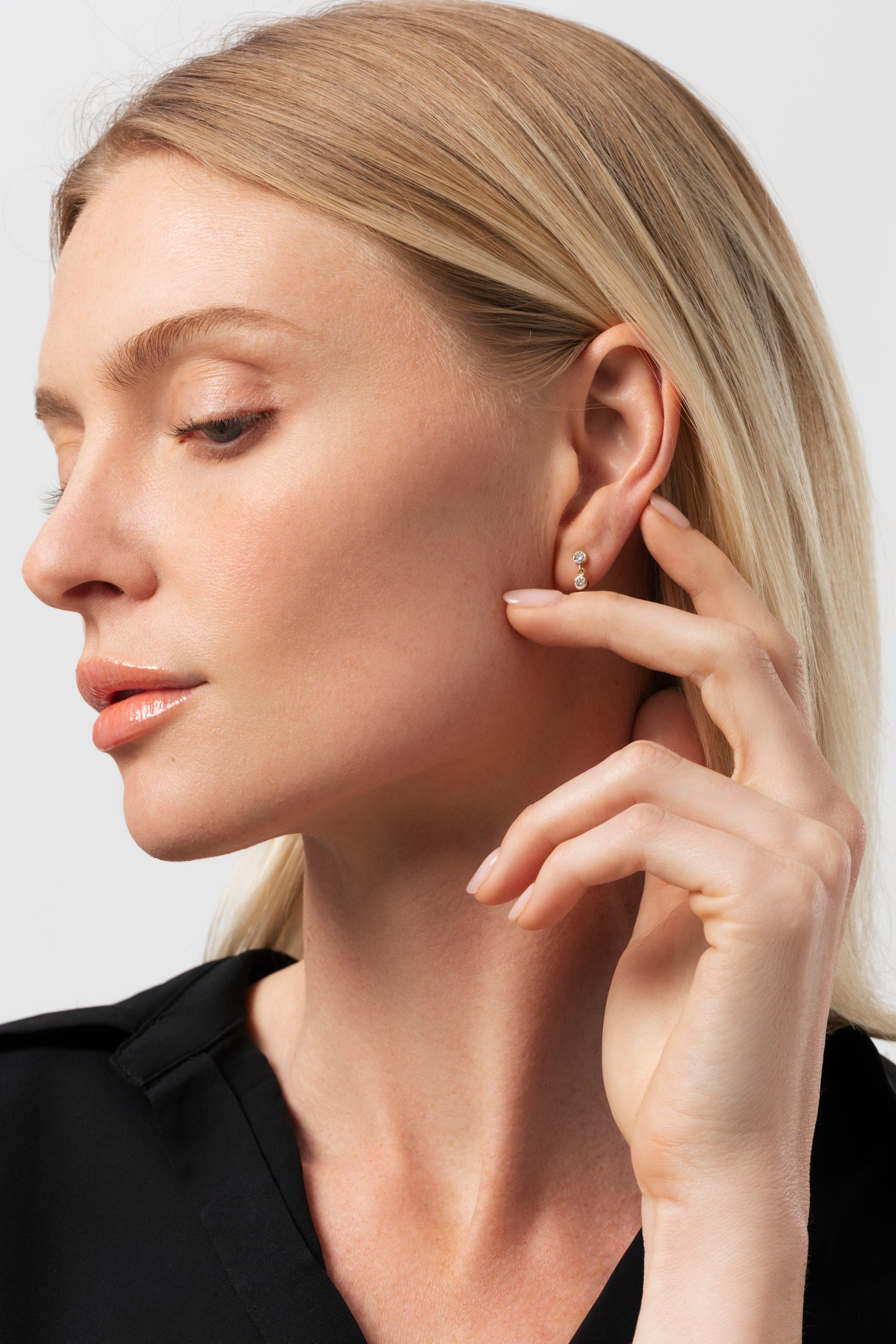 14K Lab Grown Diamonds Mini Drop